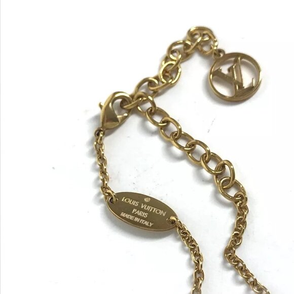 Auth LOUIS VUITTON M68920 Accessories Essential V Planet V logo Chain Necklace - Picture 5 of 11